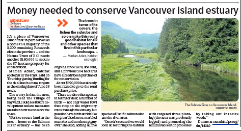 Nature Trust of British Columbia, Vancouver, conservation, media coverage