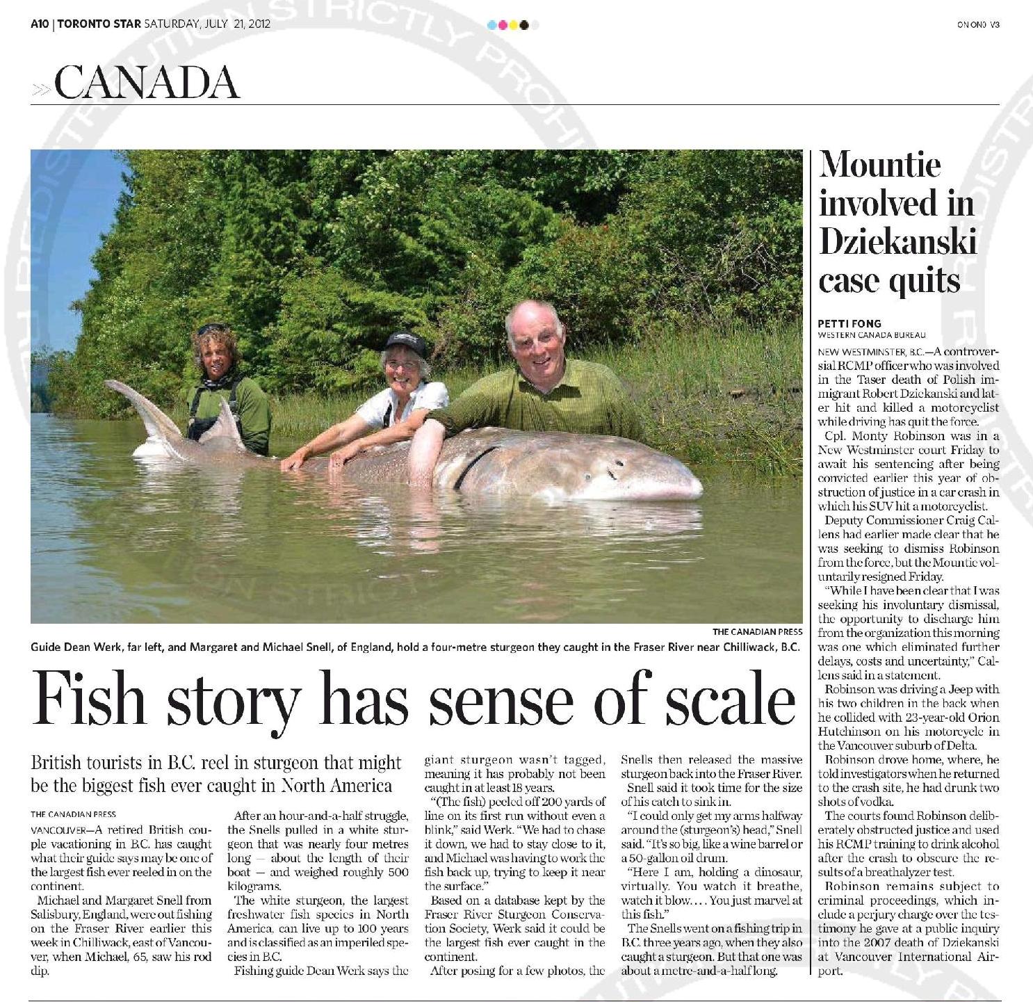 British tourists reel in massive fish in B.C. river